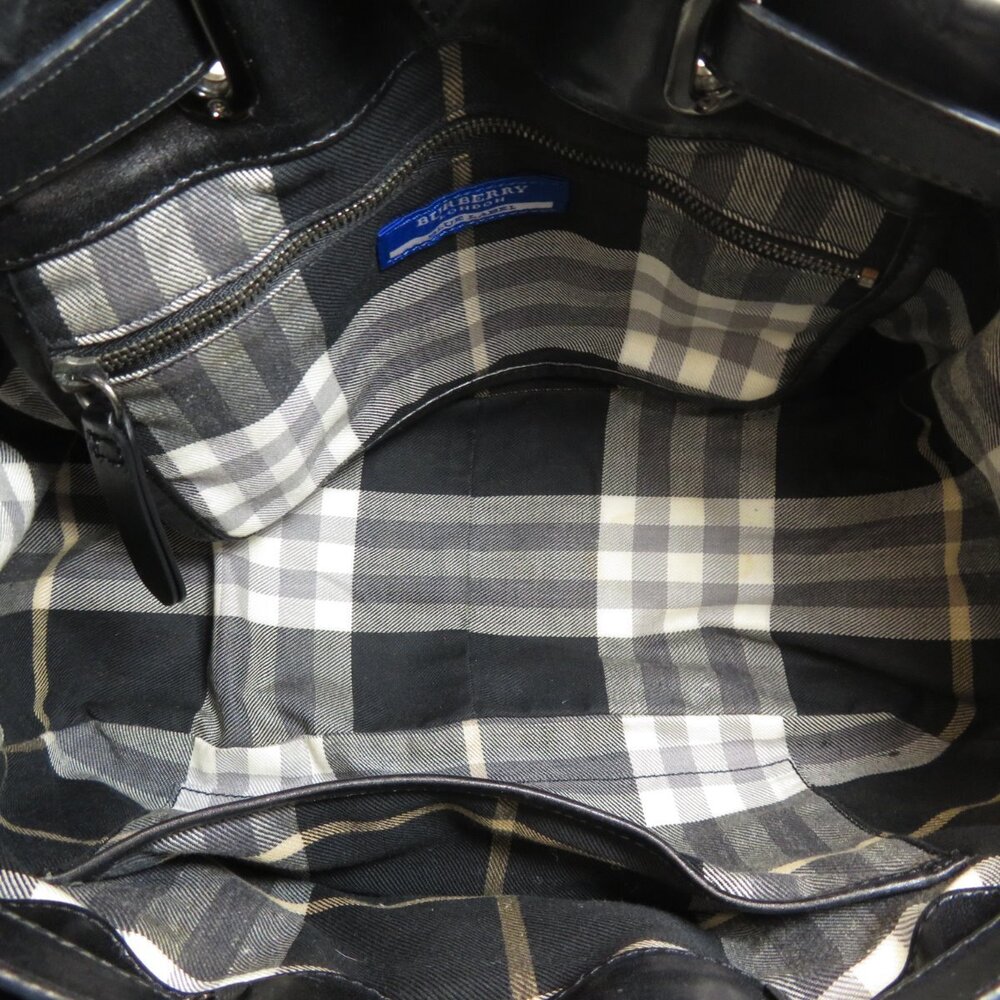 Burberry Blue Label Logo Plate Handbag Leather - Picture 5 of 11